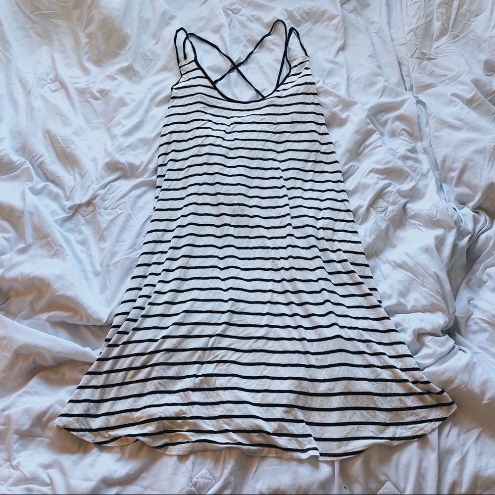 Striped Black and White Dress
